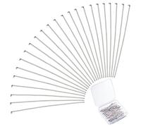 PandaHall Elite 168 Uds 50mm / 2 Pulgadas alfileres de Cabeza de joyería pasadores de Alambre de Cabeza Plana de Acero Inoxidable para Hacer Joyas
