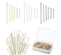 PandaHall Elite 1740 Piezas mitras Cabeza de Hierro para joyería de Bricolaje, Color Mixto, 16~40 x 0.7 mm