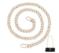 PandaHall Elite® Cadenas de Correa para Bolsos,Cadenas de eslabones de Hierro para Esquinas, con Cierres de Garra de Langosta giratoria, Dorado, 31.5 "(80 cm); 9.5 mm