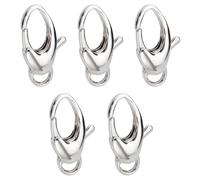 PandaHall Elite Cierres de Pinza de Langosta de Acero Inoxidable,Acero Inoxidable Color,20x10mm