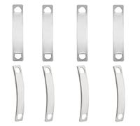 PandaHall Elite - Conectores rectangulares curvados de acero inoxidable 304, color acero inoxidable, 20 unidades