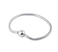 Pandahall Elite encanto pulsera para mujer acero inoxidable serpiente cadena para joyas de estilo europeo con barril cierre magnético.