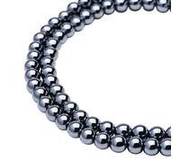 Pandahall elite Precio de 1 Pieza polaca Agata natural grado AA un negro liso redondo para hacer la joyeria de piedras sueltas 6mm con el agujero 1.5mm sobre 72pcs/hilo