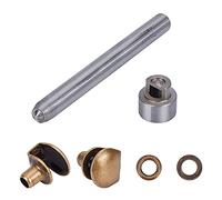 PandaHall Juego de 20 Ganchos de Encaje para Botas, Hebillas de latón con Ojales y Remaches y Anillos para Escalar, Zapatos de Senderismo, Trabajo al Aire Libre, Botas de montañismo