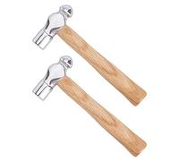 PandaHall Martillo de acero al carbono de 2 piezas, martillo de metal de doble cara, martillo de acero portátil, martillo de acero para talleres domésticos, talleres de metal, reparación de estampado