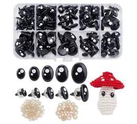 PandaHall Ojos de Seguridad Kawaii de 5 Tama?os, ovalados de Resina, para Manualidades Ojos Peluche