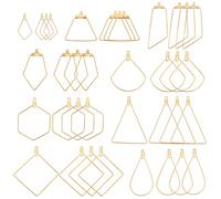 Pandahall Pendientes de Aro de Acero Inoxidable 304 con 9 Formas Aros de Alambre Anillos de Abalorios para Copa de Vino para Hacer Manualidades Regalos de Fiesta para Manualidades Joyería