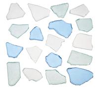 Pandahall Piezas de Vidrio de Mar, Cristal Náutico de Mar Azul Caribeño y Azul Cobalto de Vidrio Blanco con Gotas Relleno de Florero de Vidrio Oceánico para Playa Boda Fiesta Manualidades