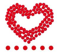 Pandahall Precio del 50 Piezas Lana pompon pelota Ronda perlas, rojo