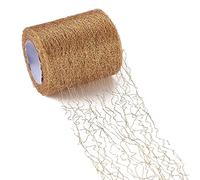 Pandahall - Red de encaje de telaraña de 20 yardas, 3 pulgadas, rollo de cinta de malla dorada, tul con agujero grande para manualidades, flores, regalo, embalaje, falda, cortina de puerta, fondo