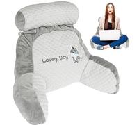 PandaHug Almohada de lectura para cama, almohadas de apoyo de cintura 2 en 1, almohada de respaldo desmontable, almohada de lectura suave, cojín multifuncional para sofá y mesita de noche para leer,