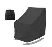 Funda para Silla Mecedora de Patio, Impermeable, Tela Oxford, Resistente, Cubierta para Silla de jardín, Cubierta Protectora para Muebles de Exterior (Negro)