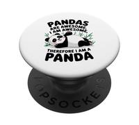 Pandas Are Awesome I Am Awesome Funny Panda Quote PopSockets PopGrip Adhesivo