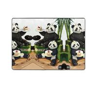 Pandas of Father and Son - Alfombra estampada de 80 x 58 pulgadas, alfombra suave y esponjosa para sala de estar, oficina, mesa de café, cama, balcón