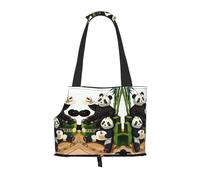 Pandas of Father and Son - Bolsa de hombro estampada para mascotas, especialmente diseñada para perros y gatos pequeños, bandolera multifuncional y bolso de mano