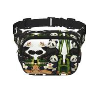 Pandas of Father and Son - Bolso cruzado de moda con estampado, bolsa de cintura de senderismo, bolsa de hombro cuadrada de doble capa para viajes y fitness