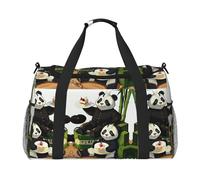 Pandas of Father and Son Es una bolsa de viaje cruzada de mano con gran capacidad y multifunción, imprescindible para viajes al aire libre