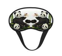 Pandas of Father and Son Es una máscara de ojos con borde negro. La máscara de ojos suave puede mejorar la calidad del sueño y es adecuada para interiores, exteriores y viajes.