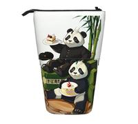 Pandas of Father and Son - Estuche extensible para lápices, tela Oxford multidiseño, altura ajustable, bolsa de cosméticos multiusos