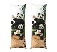 Pandas of Father and Son Funda de almohada de cuerpo largo de 50,8 x 137,2 cm, transpirable y suave, ideal para decoración del hogar, dormitorio y regalos