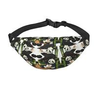 Pandas of Father and Son - Riñonera cruzada para niños, grande, de moda, para deportes, correr, ciclismo, viajes, pesca, color negro, talla única