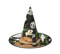 Pandas Of Father And Son Sombrero de bruja de Halloween para adultos, accesorio de disfraz festivo para fiestas, bailes de máscaras, cosplay y carnaval