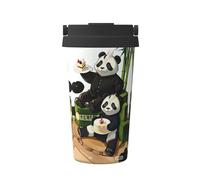 Pandas of Father and Son - Termo de vacío impreso, taza de café portátil, taza de agua para oficina y fitness