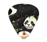 Pandas Of Father And Songuitar - Juego de 12 púas de 3 grosores para guitarra acústica, bajo, guitarra eléctrica y mucho más.