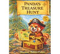 Panda's Treasure Hunt: Discover Hidden Colors: 50 Exciting Pirate & Adventure Coloring Pages for Kids Ages 4-8 - Cute Red Pandas, Treasure Maps, Gold Chests, and Island Fun (Activity Book)