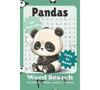 Pandas Word Search Puzzle Book: Word Searches with Easy to Read Print about Panda Bears, Animals, and More | 6x9 inches, 110 pages | 50+ Puzzles ... Gift for Vacations, Holidays, and Leisure Time