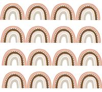 Pandawal Mini arco iris pegatinas de pared para bebés y habitación de los niños, decoración de pared pequeña arco iris para niñas y niños, decoración de pared (marrón, 48)