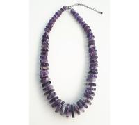 Pandecor Collar de 45 cm de amatista con corte en rebanada, 45 cm, Piedra, Amatista