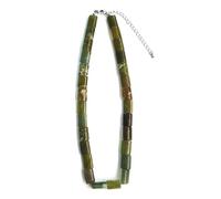 Pandecor Collar de jade de 20 cm con corte cilíndrico, 20 cm, Piedra, Jade