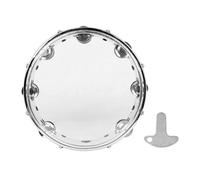 Pandeiro - Pandeiro - Tambor brillante de cabeza nítida de 10 pulgadas para aula, baile, fiesta, transparente