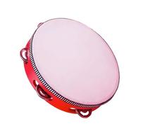 - Pandereta - 20 cm de percusión de mano | Instrumento musical de doble de metal - 20 cm para percusión educativa en la iglesia, boda,