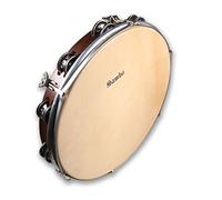Pandereta Ø35.6 cm parche piel, madera, doble