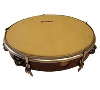 Pandereta Ø40.6 cm parche piel, madera, doble