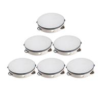 Pandereta Adulto - 15cm | Madera Una Manual, 6 Piezas Instrumento Percusión Para Yoga E Iglesia, Accesorio Rítmico Hacia Meditación Junto Baile Escolar