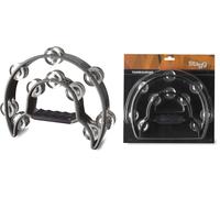 Pandereta Con 20 Abrazaderas, Negro