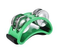 Pandereta con pie Pandereta de pie con sonido potente Panderetas ajustables instrumento musical for cantar interpretaciones(Green)
