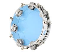 Pandereta de Cascabeles de Doble de Tono Ajustable de 8 Pulgadas con Cascabeles de Metal, Nivel de Rendimiento, Tambor de Percusión de Mano, Instrumento de Percusión Musical