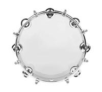 Pandereta de doble fila de forma redonda, campanas musicales de metal, instrumentos de percusión de mano, instrumento de percusión, pandereta de mano