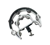 Pandereta de doble fila montable con platillo Hi Hat para KTV niños y adultos, color blanco