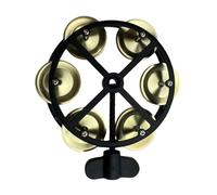 ＡＷＨＡＯ Pandereta de Hi- Sonajas Metálicas, Piezas Musicales Rítmicas para Niños Y Adultos, Oro Negro