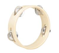 Pandereta de mano Campana redonda de madera Panderetas de sola de 6 pulgadas Tambor de percusión Campana de juguete Panderetas duraderas de sola Adecuado para bebés y niños pequeños
