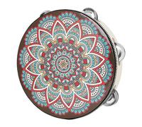 Pandereta de mano de forma redonda con instrumento musical de una sola fila, tambor de percusión de mano, pandereta, juguete de una sola fila