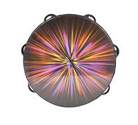 Pandereta de mano: instrumento percusión madera 20 cm for acompañar bandas baile y fiestas Panderetas para Adultos(Red)