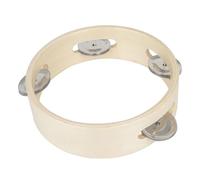 Pandereta de mano redonda de madera de una sola fila, pandereta musical de mano, fácil de agarrar, instrumento musical, panderetas de una sola fila, adecuadas para bebés y tambor de percusión de mano