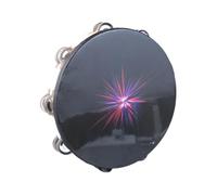 Pandereta de metal de mano para fiestas, instrumentos de percusión, pandereta, pandereta de doble fila, forma redonda, pandereta musical