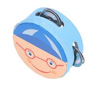 Pandereta de percusión universal de 4 pulgadas de color con 3 pares de campanas metálicas, herramienta de enseñanza de música ideal para niños pequeños, instrumento de percusión de madera (niño de 4